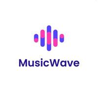 Sound Wave Music Abstract Illustration Logo Icon Design Template Element vector