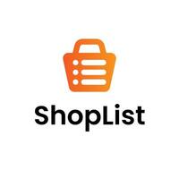 Shopping List Abstract Illustration Logo Icon Design Template Element vector