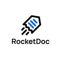 Rocket Fast Send Document Logo vector