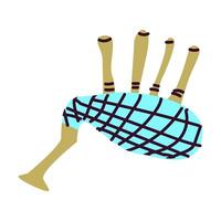 Scottish bagpipe - musical instrument isolated vector