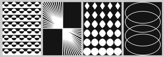 Brutalist Geometric shape pattern background template vector