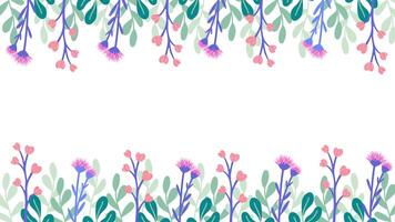 Abstract Horizontal delecate Floral background vector