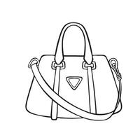 Stylish woman bag elegant line modern design. illustration vector