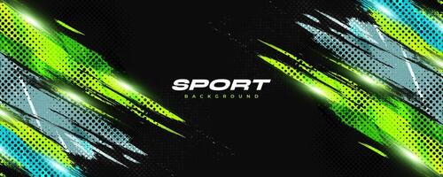 Sport Background with Grunge Brush Texture and Halftone Effect vector