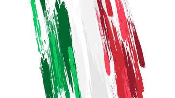 Italy Flag in Brush Paint Style. National Flag of Italy with Grunge Brush Concept vector