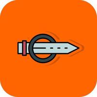 Belt Filled Orange background Icon vector