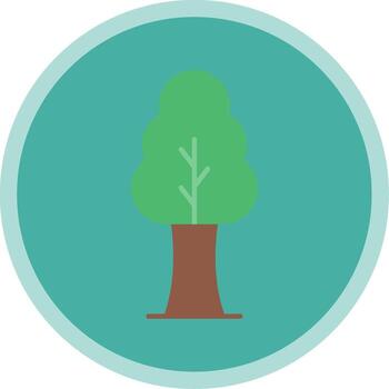 árbol plano multi circulo icono vector