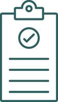 Checklist Line Gradient Round Corner Icon vector