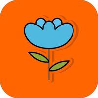 Iris Filled Orange background Icon vector