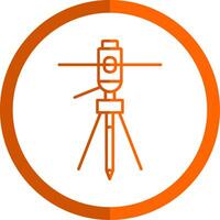 Lasers Line Orange Circle Icon vector