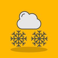 invierno lleno sombra icono vector