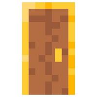 Door for 8-bit games. icon in pixel art style vector