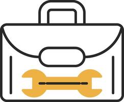 Tool Box Skined Filled Icon vector