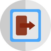 Log Out Flat Scale Icon vector