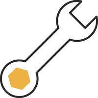 Spanner Skined Filled Icon vector