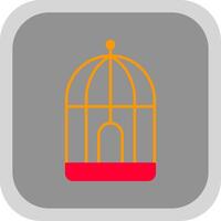 Circus Cage Flat Round Corner Icon vector