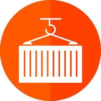 Container Glyph Red Circle Icon vector