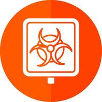 Biohazard Glyph Red Circle Icon vector