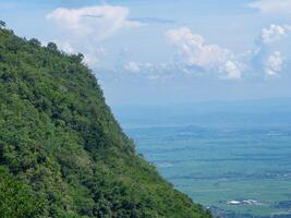 Scenic view landscape of mountains in northern Thailand photo