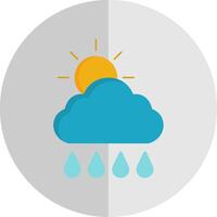 mañana, lluvia plano escala icono vector