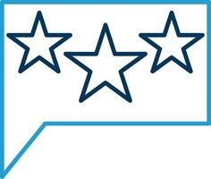 Stars Line Blue Two Color Icon vector