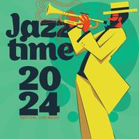 jazz música póster ilustración vector