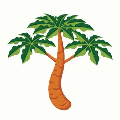papaya tree illustration