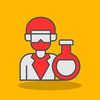 Chemist Filled Shadow Icon vector