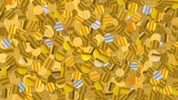 Sparkling Gold Sequins, Festive Party Background Closeup vector