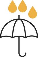 Umbrella Skined Filled Icon vector