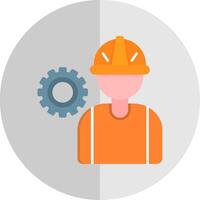 Worker Flat Scale Icon vector