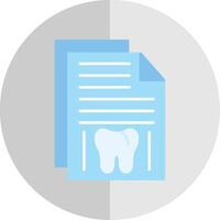 Dental Record Flat Scale Icon vector