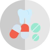 Pills Flat Scale Icon vector