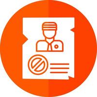 Blaklist Glyph Red Circle Icon vector
