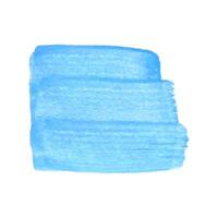 Acrylic blue texture brush stroke hand drawing, isolated on white background. vector