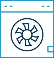 Cooler Line Blue Two Color Icon vector