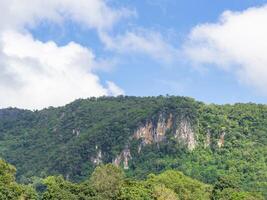 Scenic view landscape of mountains in northern Thailand photo