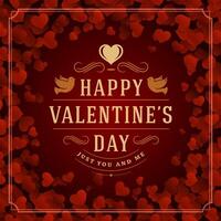 Valentine's Day greeting card or poster illustration vector