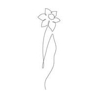 Flower line art vector