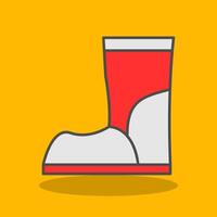 Boot Filled Shadow Icon vector