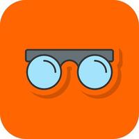 Vintage Glasses Filled Orange background Icon vector