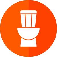 Toilet Glyph Red Circle Icon vector