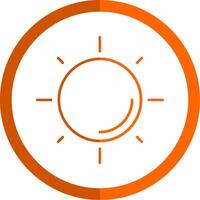 Dom línea naranja circulo icono vector