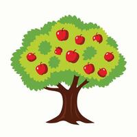 illustration of an apple tree vector