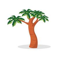 papaya árbol ilustración vector