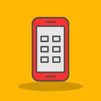 Phone Filled Shadow Icon vector