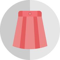 largo falda plano escala icono vector