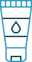 Wash Face Line Blue Two Color Icon vector
