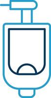 Urinal Line Blue Two Color Icon vector