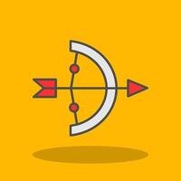 Archery Filled Shadow Icon vector